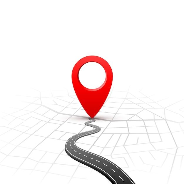 Premium Vector _ Location travel road white background_ Vector illustration